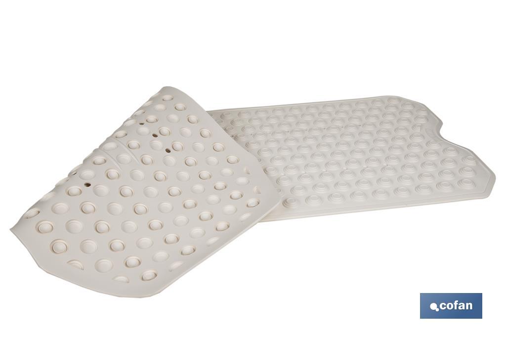 ALFOMBRA PLUS ANTIDESLIZANTE CON VENTOSAS BAÑERA /DUCHA BLANCO 40 X104 cm