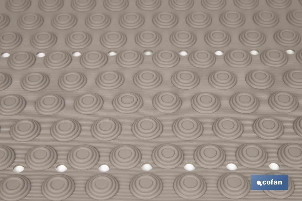 ALFOMBRA PLUS ANTIDESLIZANTE CON VENTOSAS BAÑERA/DUCHA BEIS PIEDRA 40 X104 cm