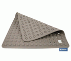ALFOMBRA PLUS  ANTIDESLIZANTE CON VENTOSAS BAÑERA/ DUCHA BEIS PIEDRA 60 X 60 cm