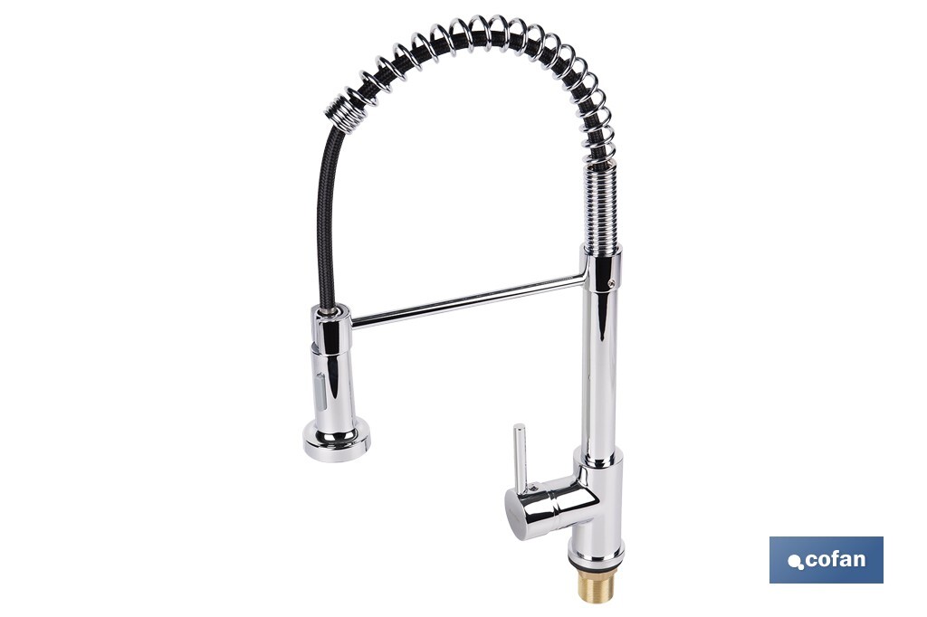 GRIFO DE COCINA MONOMANDO CON ROCIADOR