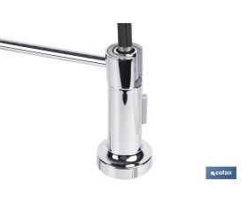 GRIFO DE COCINA MONOMANDO CON ROCIADOR