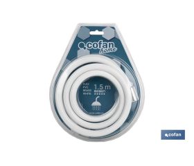 FLEXO DUCHA PVC/LATÓN COLOR BLANCO 1,5M