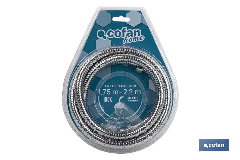 FLEXO DUCHA INOXIDABLE EXTENSIBLE 1,75/2,2M