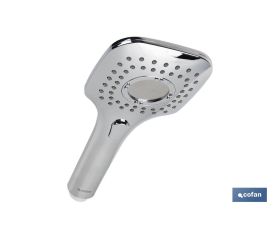 MANGO DUCHA CROMADO CON 3 FUNCIONES CON PULSADOR