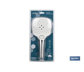 MANGO DUCHA CROMADO/BLANCO CON 3 FUNCIONES