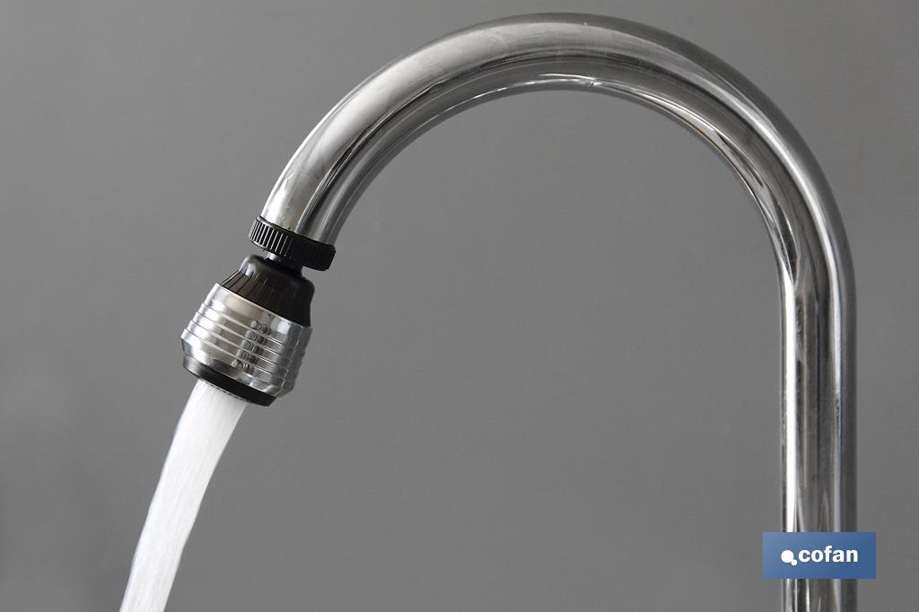 GRIFO BORBOTEADOR 2 FUNC.CON FILTRO AIREADOR AHORRO AGUA Ø38mm