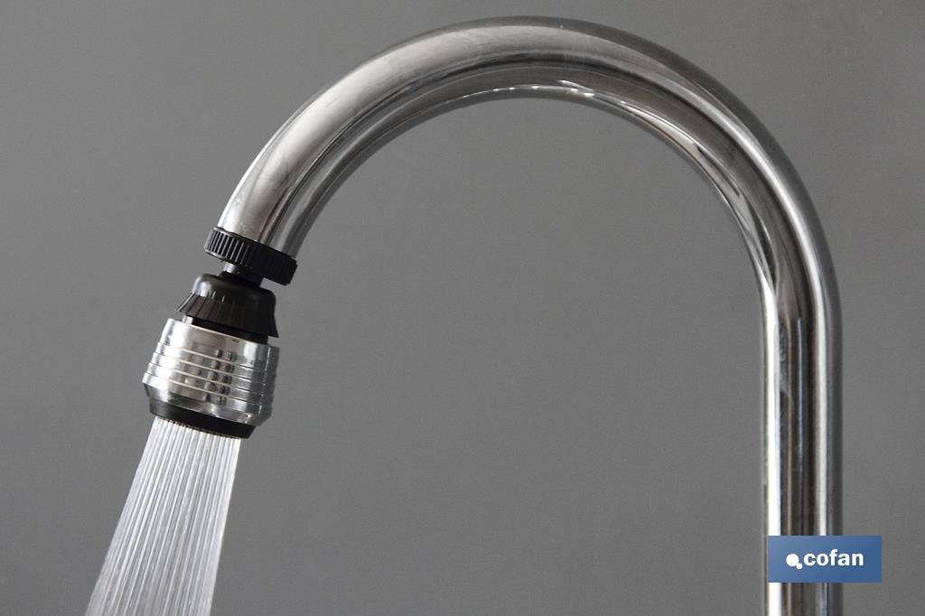 GRIFO BORBOTEADOR 2 FUNC.CON FILTRO AIREADOR AHORRO AGUA Ø38mm