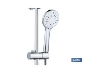 KIT DUCHA BARRA DESLIZANTE 3 PCS 5 FUNCIONES BLANCO