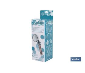 MANGO DE DUCHA IÓNICA CON ESFERAS MINERALES TRES FUNCIONES MODELO RELAX