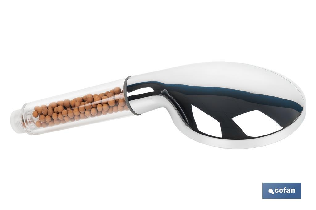 MANGO DE DUCHA IÓNICA CON ESFERAS MINERALES TRES FUNCIONES MODELO SPA