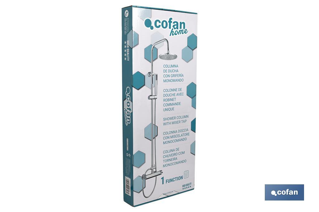 COLUMNA DE DUCHA CON GRIFO MONOMANDO 80-115