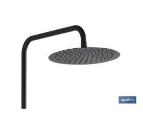 COLUMNA DUCHA NEGRA CON GRIFO MONOMANDO  80-140
