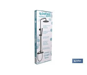 COLUMNA DUCHA NEGRA CON GRIFO MONOMANDO  80-140