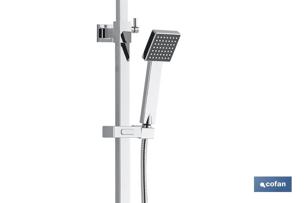 COLUMNA DE DUCHA TERMOSTATICA DISEÑO CUADRADO 90-1.40 CM