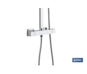 COLUMNA DE DUCHA TERMOSTATICA DISEÑO CUADRADO 90-1.40 CM