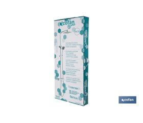 COLUMNA DE DUCHA TERMOSTATICA DISEÑO CUADRADO 90-1.40 CM