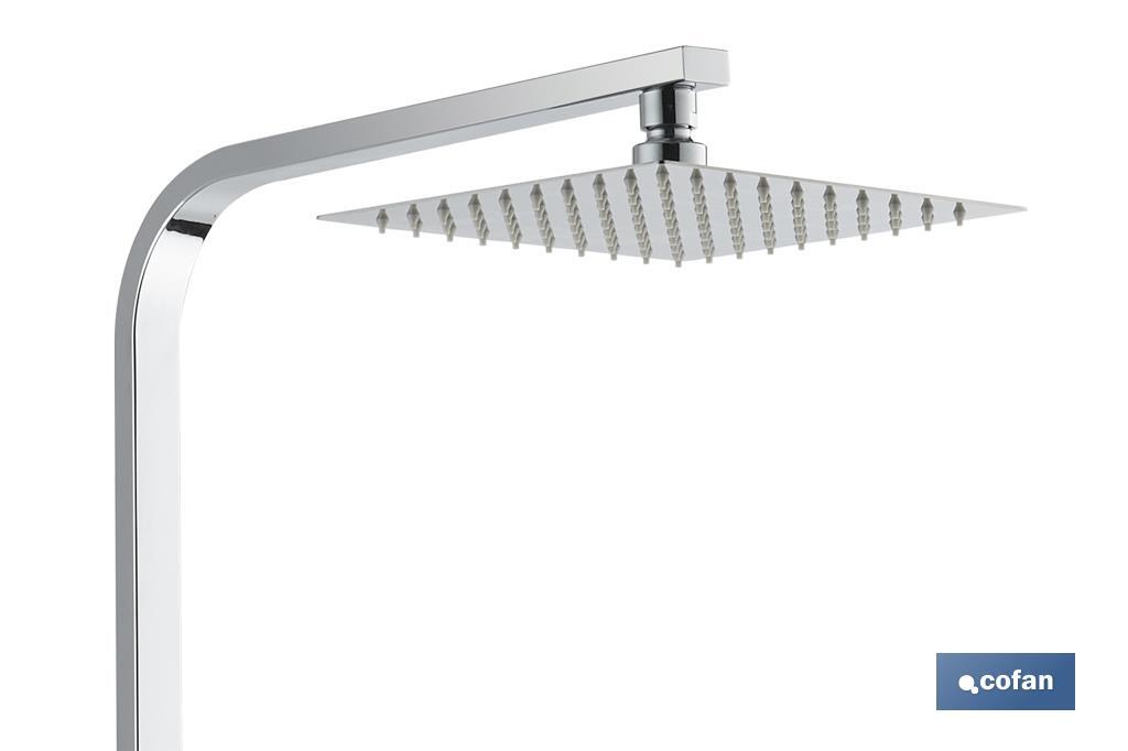 COLUMNA DE DUCHA MONOMANDO DISEÑO CUADRADO 90-1.40 CM