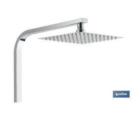 COLUMNA DE DUCHA MONOMANDO DISEÑO CUADRADO 90-1.40 CM