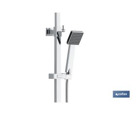 COLUMNA DE DUCHA MONOMANDO DISEÑO CUADRADO 90-1.40 CM