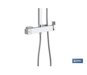 COLUMNA DE DUCHA MONOMANDO DISEÑO CUADRADO 90-1.40 CM