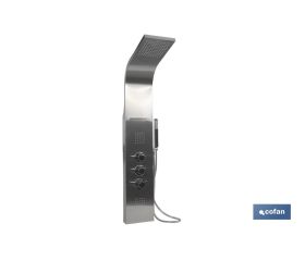 PANEL DE DUCHA ACERO INOXIDABLE ACABADO CEPILLADO 4 FUNCIONES 1.29 X 22,3 CM