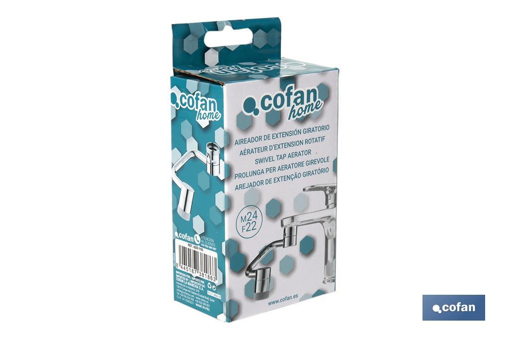 AIREADOR DE GRIFO EXTENSION GIRATORIO METRICA 24- 9X6X2.5 CM