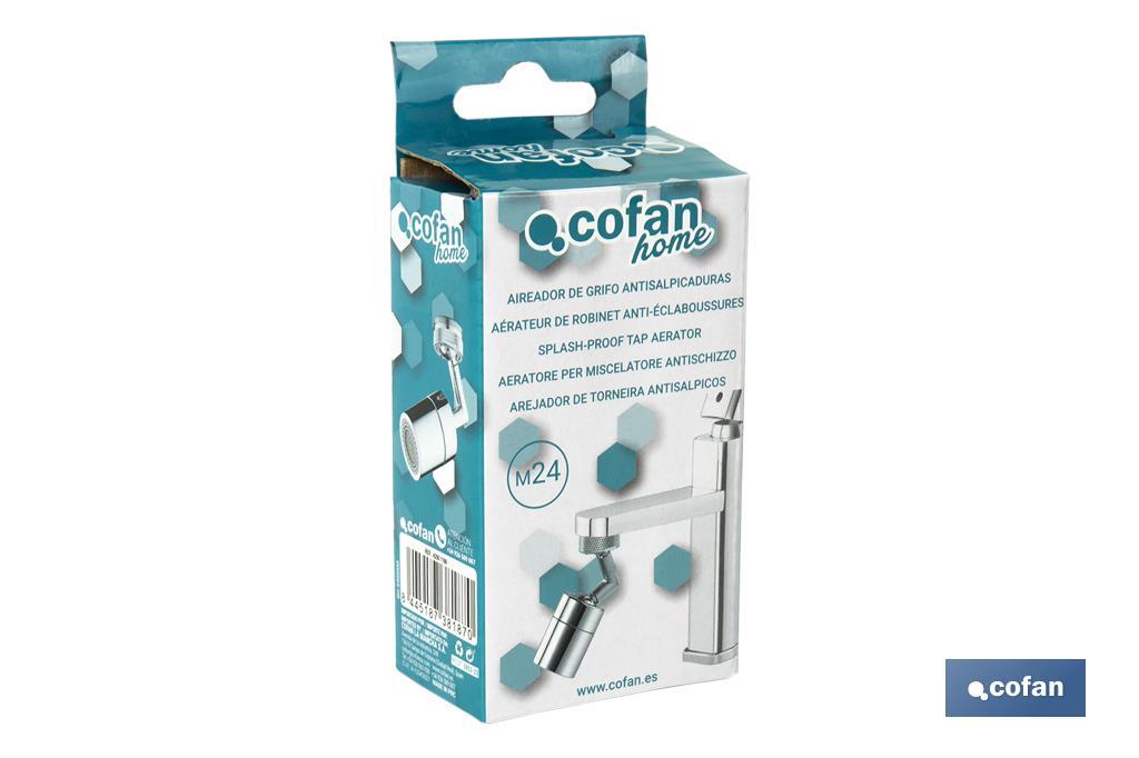 AIREADOR DE GRIFO ANTISALPICADURAS METRICA 24  DIAMETRO 2.7 CM