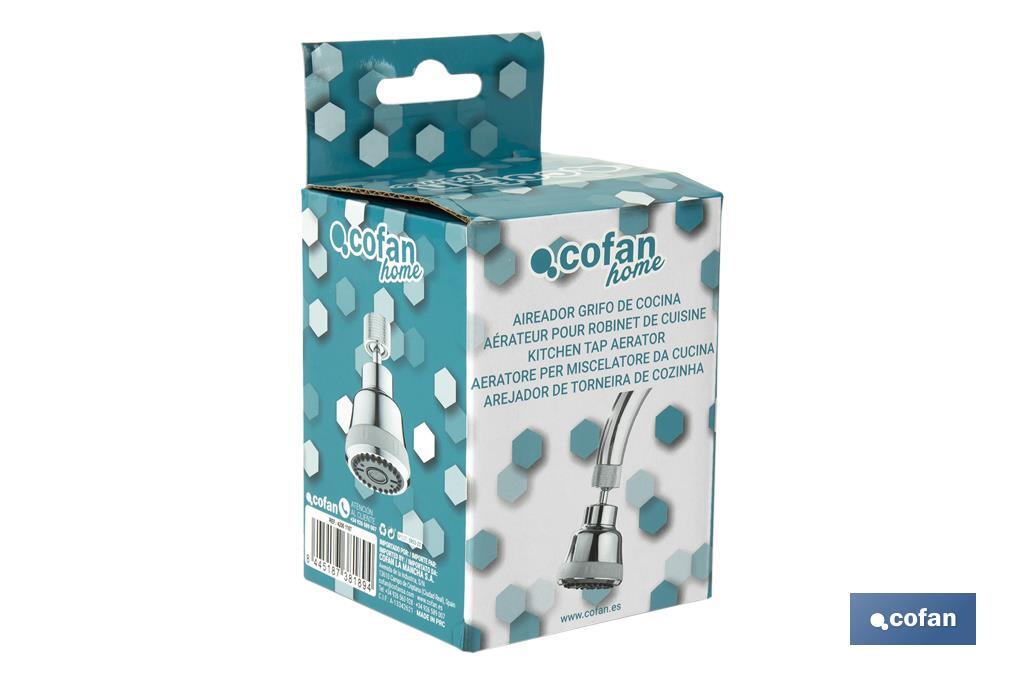 AIREADOR DE GRIFO COCINA 4 FUNCIONES  5.8 x 8 cm METRICA 22 mm