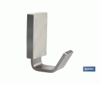 Percha para baño | Modelo Madeira | En Acero Inoxidable 304 Satinado | Medida 8 x 7 x 7 cm