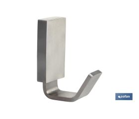 Percha para baño | Modelo Madeira | En Acero Inoxidable 304 Satinado | Medida 8 x 7 x 7 cm