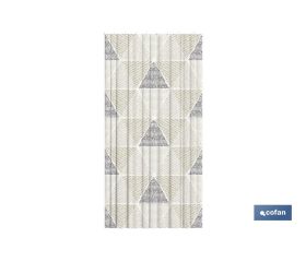 Cortina de Baño Impermeable con Estampado de Triángulos para Ducha | Diferentes tamaños | Incluye anillas