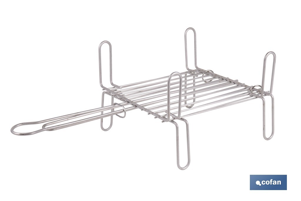 PARRILLA DOBLE INOX 250 X 250MM