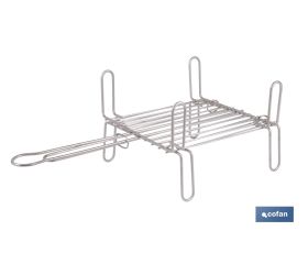 PARRILLA DOBLE INOX 350 X 350MM