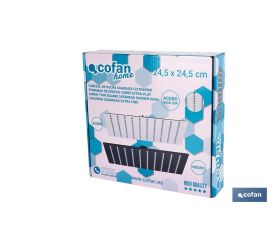 CABEZAL DE DUCHA CUADRADO EXTRAFINO DE ACERO INOXIDABLE 304 NEGRO MATE 24,5 X 24,5 CM