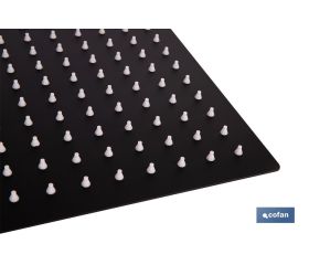 CABEZAL DE DUCHA CUADRADO EXTRAFINO DE ACERO INOXIDABLE 304 NEGRO MATE 24,5 X 24,5 CM