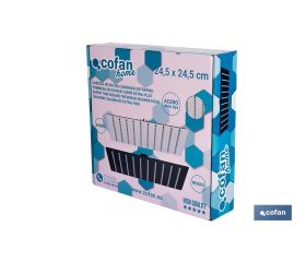 CABEZAL DE DUCHA CUADRADO EXTRAFINO DE ACERO INOXIDABLE 304 24,5 X 24,5 CM