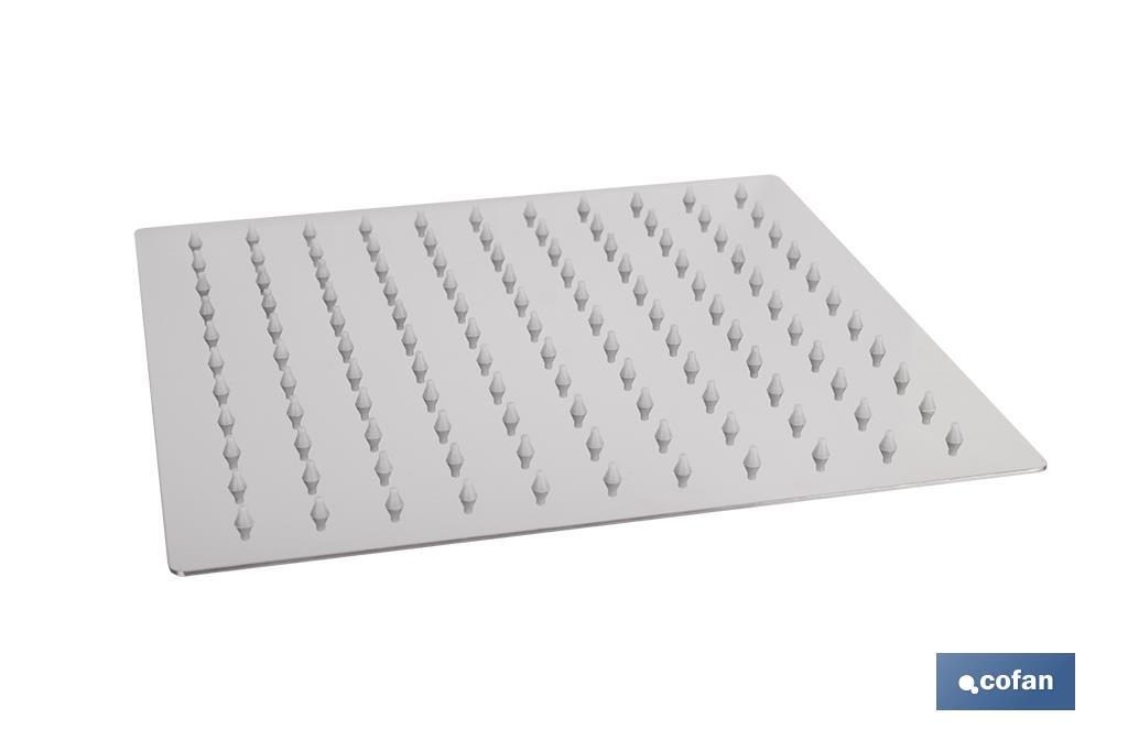 CABEZAL DE DUCHA CUADRADO EXTRAFINO DE ACERO INOXIDABLE 304 24,5 X 24,5 CM