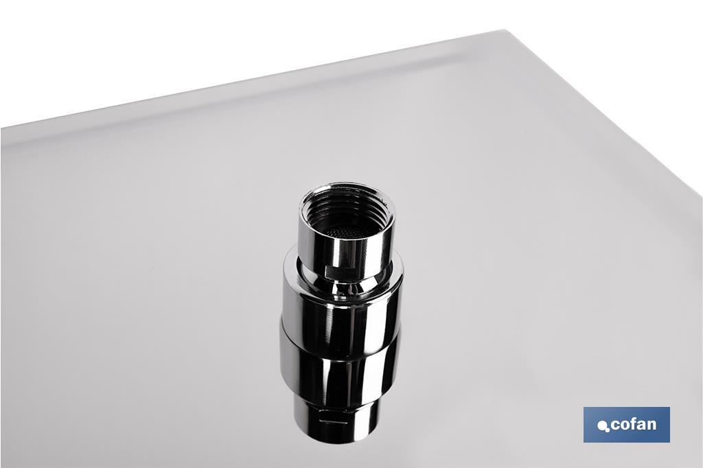 CABEZAL DE DUCHA CUADRADO EXTRAFINO DE ACERO INOXIDABLE 304 24,5 X 24,5 CM