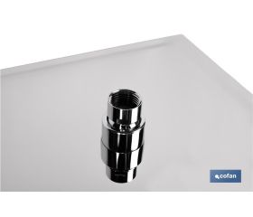 CABEZAL DE DUCHA CUADRADO EXTRAFINO DE ACERO INOXIDABLE 304 24,5 X 24,5 CM