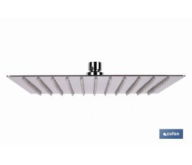 CABEZAL DE DUCHA CUADRADO EXTRAFINO DE ACERO INOXIDABLE 304 24,5 X 24,5 CM