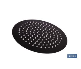 CABEZAL DE DUCHA REDONDO EXTRAFINO DE ACERO INOXIDABLE 304 NEGRO MATE Ø24,5 CM