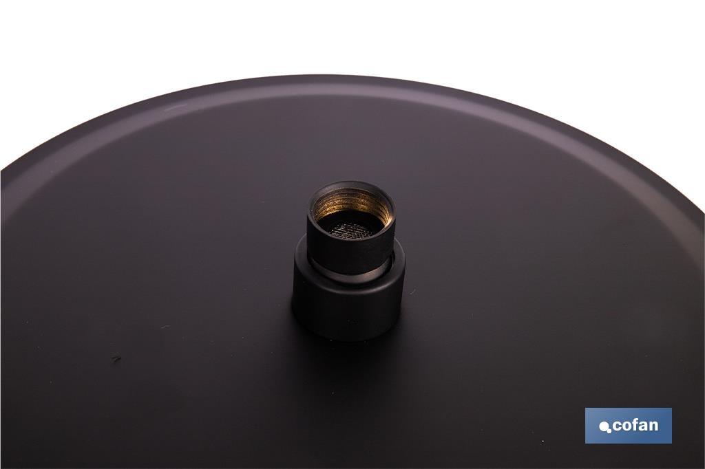 CABEZAL DE DUCHA REDONDO EXTRAFINO DE ACERO INOXIDABLE 304 NEGRO MATE Ø24,5 CM