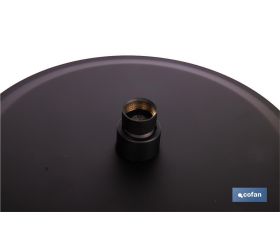 CABEZAL DE DUCHA REDONDO EXTRAFINO DE ACERO INOXIDABLE 304 NEGRO MATE Ø24,5 CM