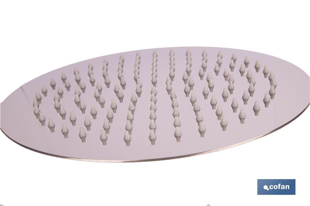CABEZAL DE DUCHA REDONDO EXTRAFINO DE ACERO INOXIDABLE 304 Ø24,5 CM