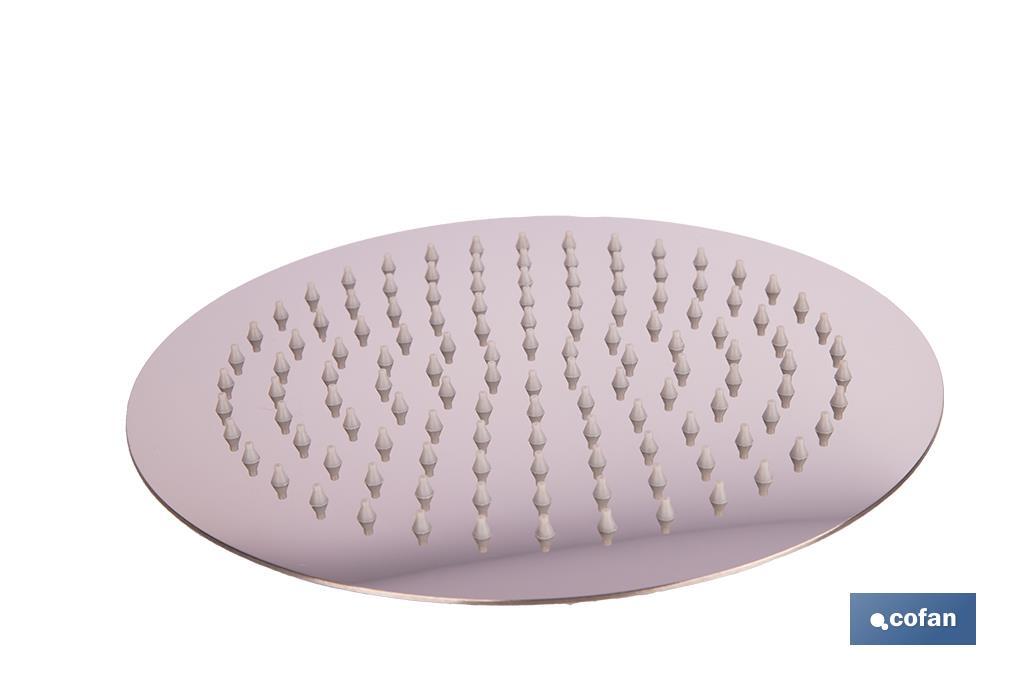 CABEZAL DE DUCHA REDONDO EXTRAFINO DE ACERO INOXIDABLE 304 Ø24,5 CM