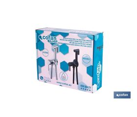 DUCHA HIGIÉNICA PARA INODORO AGUA FRÍA Y CALIENTE COLOR NEGRO 13 X 7,5 X 10 CM