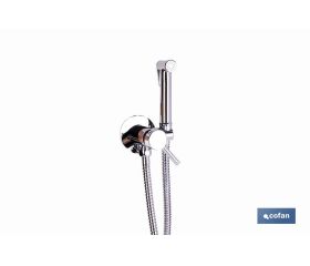 DUCHA HIGIÉNICA PARA INODORO AGUA FRÍA Y CALIENTE COLOR INOX 13 X 7,5 X 10 CM