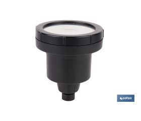 ROCIADOR DE DUCHA CON 15 FILTROS COLOR NEGRO 11,5 X 13,5 CM