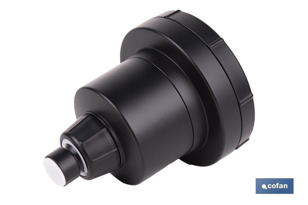 ROCIADOR DE DUCHA CON 15 FILTROS COLOR NEGRO 11,5 X 13,5 CM