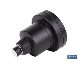 ROCIADOR DE DUCHA CON 15 FILTROS COLOR NEGRO 11,5 X 13,5 CM